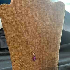 Elegant Purple Pendant Necklace